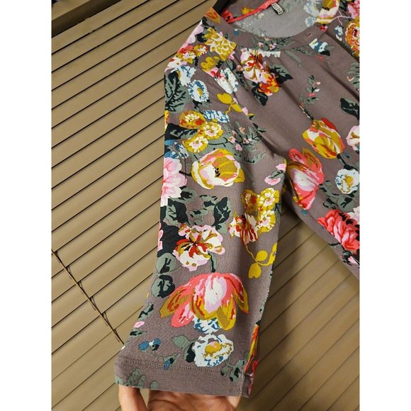 BNWOT Joules Size 10-12 Tunic Dress Top Floral ButtonUp 3/4 Sleeves Ruffle Waist - Picture 9 of 14